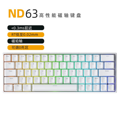 IROK ND63Pro Mechanical Keyboard Magnetic Switch RGB HotSwap Gasket 8000hZ 0.02mm RT Custom 65% FPS Type-C Wired Gaming Keyboard