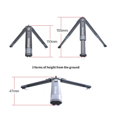 Vlogger VT03 DT-05 Mini Tripod Scalable Camera Stand Bracket Aluminum Alloy Universal 1/4" for Phone/DSLR Mirrorless Cameras