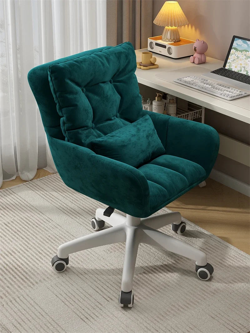 Luxury Backrest Office Chairs Lift Swivel Computer Chair Home Gaming Chair European Office Furniture Girls Bedroom Makeup Chair