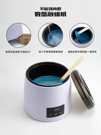 110V/220V Multi-Functional Wax Melter with Digital Display and Non-Stick Pot - Perfect for Hair Removal and Candle Making