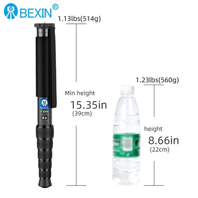 BEXIN P306A Professional Aluminium Monopod Portable Travel Video Selfie Holder Lightweight Monopod for Canon Nikon DSLR Camera