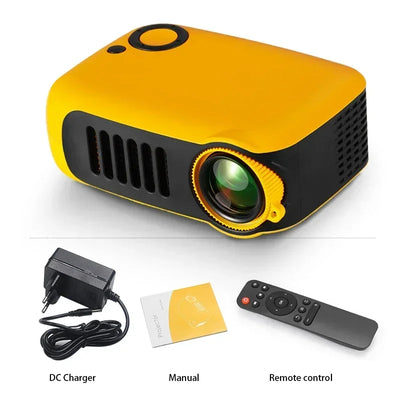 A2000 MINI Projector Home Cinema Theater Portable 3D LED Video Projectors Game Laser Beamer 4K 1080P Via HD Port Smart TV BOX