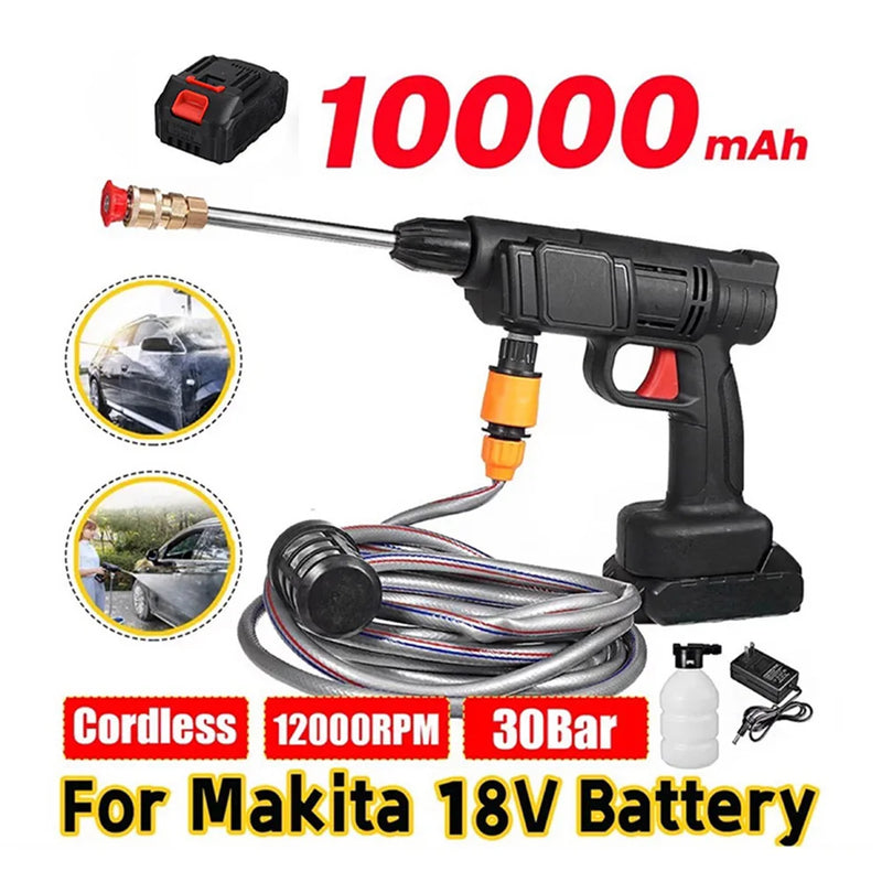 30BAR Cordless High Pressure Cleaner Washer Spray Water Gun Car Wash Pressure Water Cleaning Machine for Makita 18V Battery