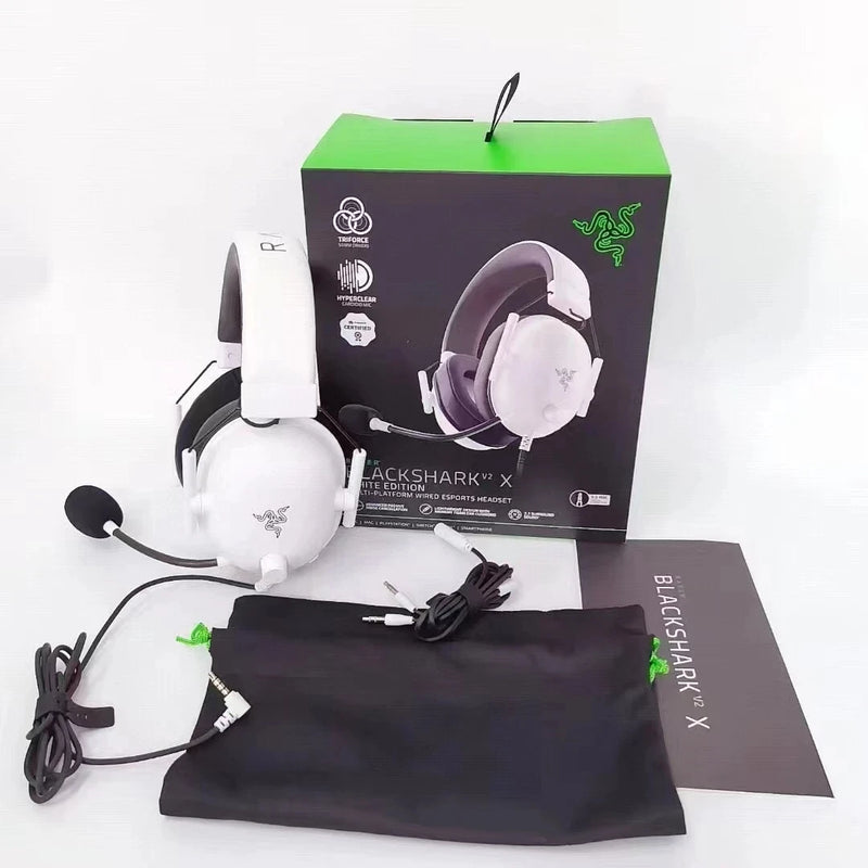 Razer-BlackShark V2 X Wired Gaming Headphone, Headset, 7.1 Surround Sound, Jogo para PS4,PS5, Nintendo Switch, Xbox