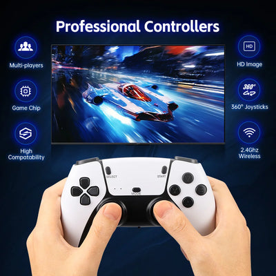 M15 Game Stick 4K Mini Retro Video Game Console Built-in 20000 Games Wireless Gamepads Video Game Controller Support 2 Player