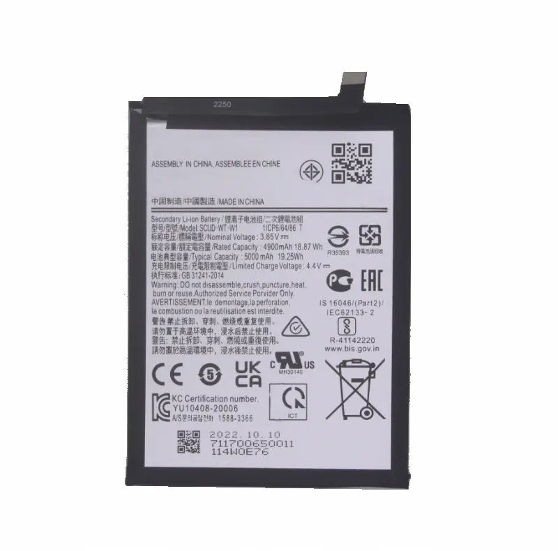 1x 5000mAh SCUD-WT-W1 WT-N1 Replacement Battery For Samsung Galaxy A22 5G SM-A226 SM-A226B F42 5G Batteries + Repair Tools kit