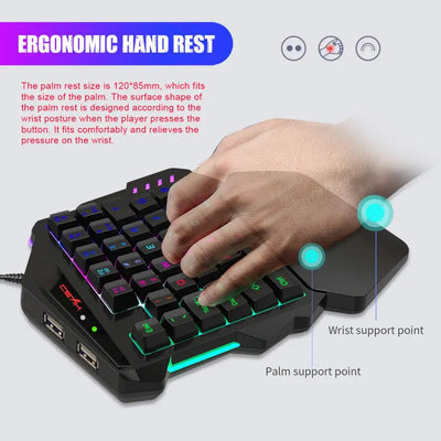 Ps3 Portable Convenient Easy To Use Versatile Stylish One-handed Gaming Keyboard Backlit Gaming Keyboard Outstanding