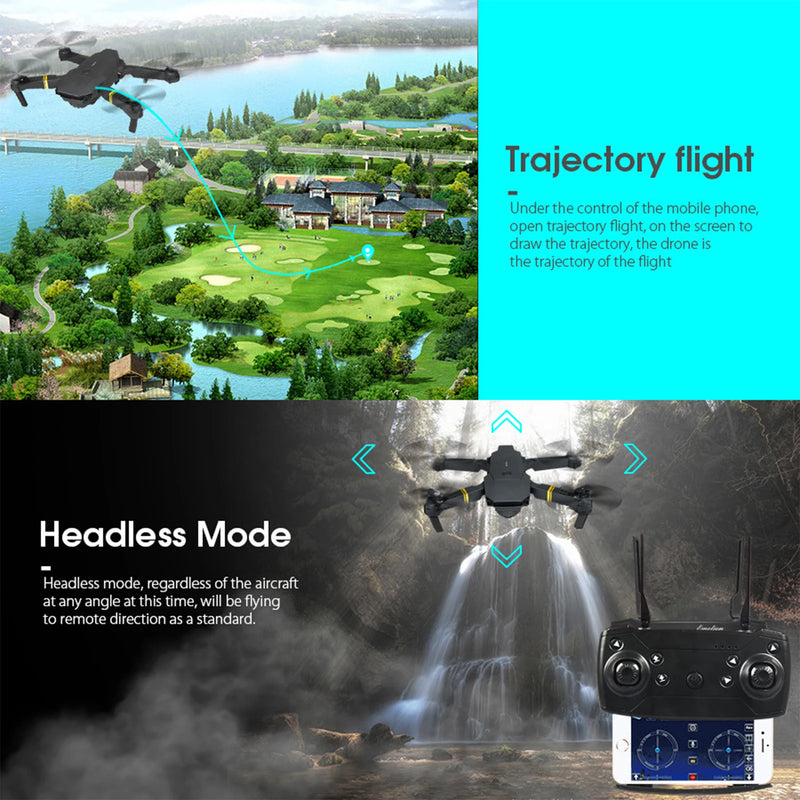 NEW RC Drone WiFi FPV Altitude Hold Foldable RC Drone with Battery 6-axis Quadcopter 4K HD Camera RC Drone Helicopter Drone Gift