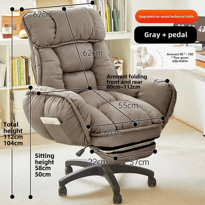 Luxury Ergonomic Office Chairs Dormitory Gaming Chair European Home Furniture Backrest Computer Armchair Bedroom Lazy Sofa Chair