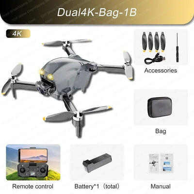 S177 RC Drone 4K Professional HD Dual Camera Brushless Optical Flow Ostacle Avoidance Position Aerial Photography FPV Quadcopter