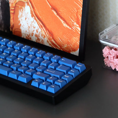 121 Keys Classic Blue Keyboard Keycaps Double Shot ABS Keycaps Cherry Profile for Gateron MX Switches Mechanical Gamer Keyboard