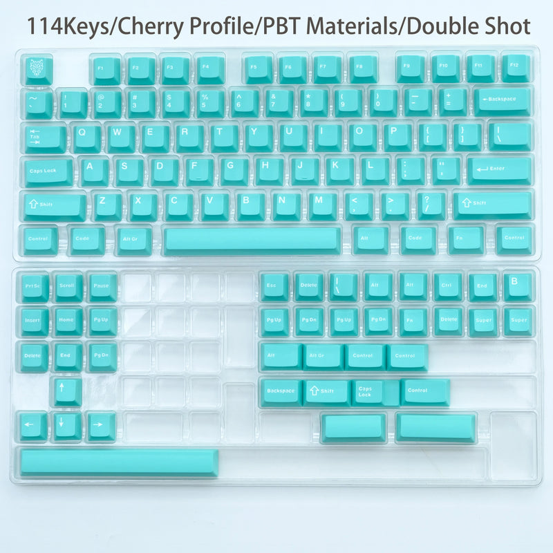 121 Keys Classic Blue Keyboard Keycaps Double Shot ABS Keycaps Cherry Profile for Gateron MX Switches Mechanical Gamer Keyboard