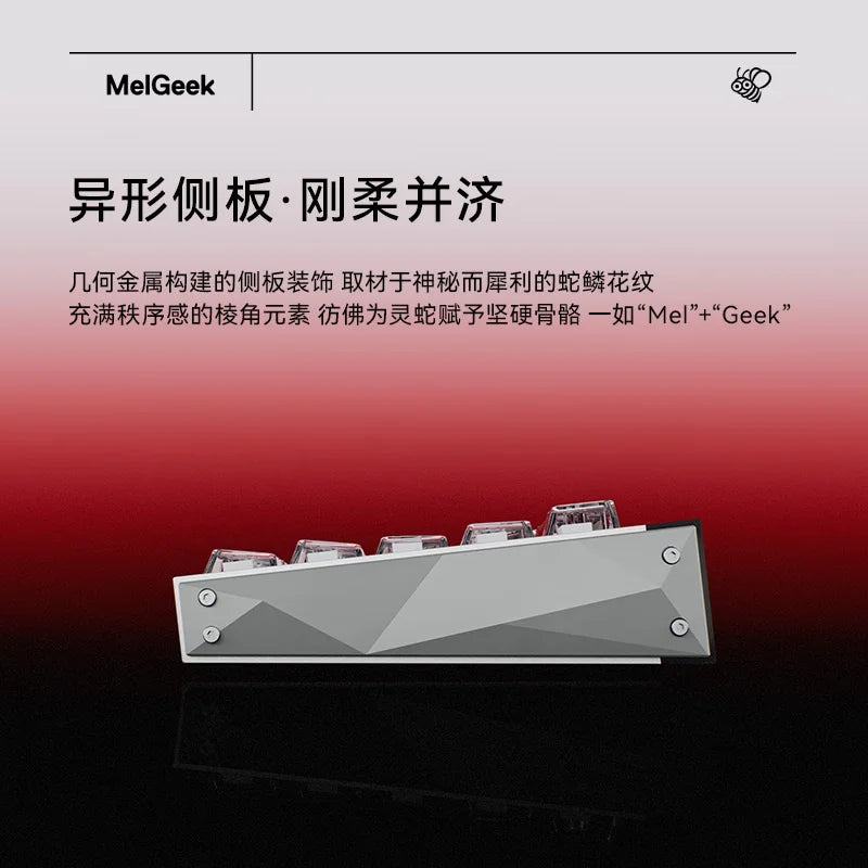 MelGeek MADE68 Ultra Magnetic Axis Keyboard Custom Limited Edition Gift Box TTC White Snake Magneto OG Switch Gaming Keyboard