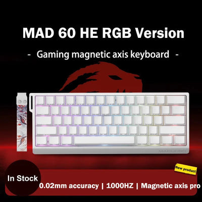 FGG Original MADLIONS Mad 60/68 HE E-sport Magnetic Switch Keyboard 0.02 RT 8K HZ Wired RGB Hot Swap 0.125ms Latency Customized