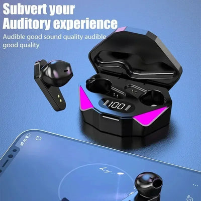 NEW X15 TWS Earphones Bluetooth Wireless Gamer Headphones 65ms Low Latency Earbuds Fone Gamer Headset Gamer with Mic