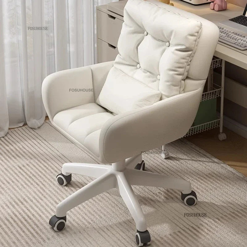 Luxury Backrest Office Chairs Lift Swivel Computer Chair Home Gaming Chair European Office Furniture Girls Bedroom Makeup Chair