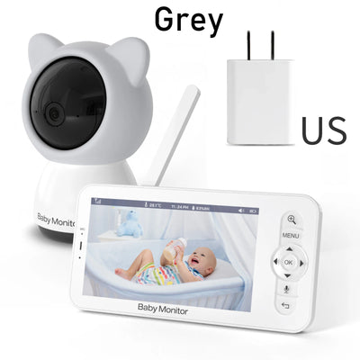 5" 3MP Baby Monitor Babyphone Wireles Security Video Camera Bebe Nanny VOX HD Night Vision PTZ Lullabies Temperature Humidity