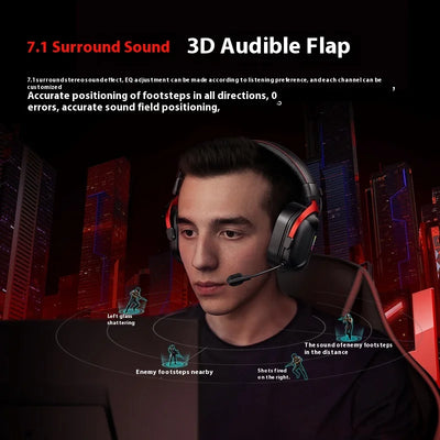 MCHOSE S9 Pro Gaming Headphone Wireless With Microphone Aluminium Alloy Low Latency Customized Gamer Headset Laptop Accessories