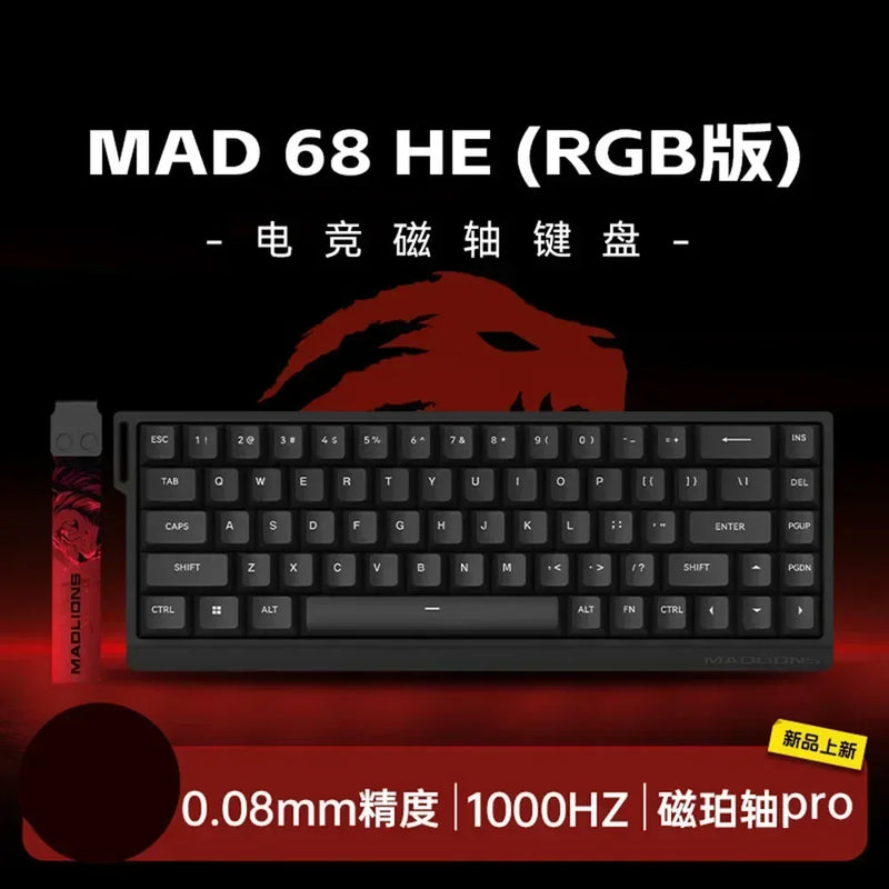 Madcatz Mad60 Mad68 HE 8k Mechanical Keyboard Magnetic Switch Madlions Wired 60% 68% Gaming Keyboards Rapid Trigger Rgb Custom