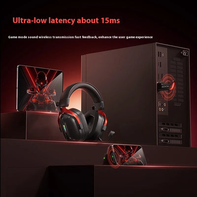 MCHOSE S9 Pro Gaming Headphone Wireless With Microphone Aluminium Alloy Low Latency Customized Gamer Headset Laptop Accessories