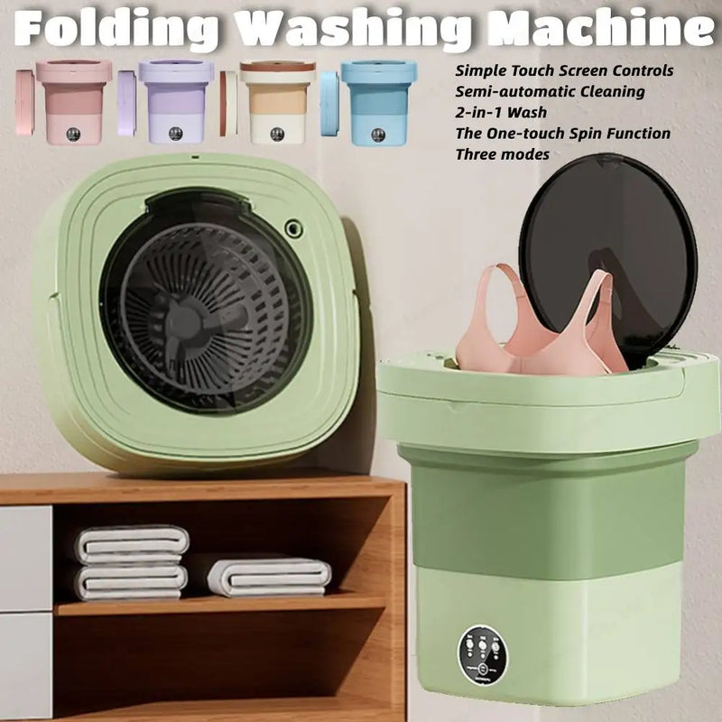 11L Large Folding Washing Machine Portable Washing Machine Automatic Modes Laundry Clothes Laundry Bucket Washing Machine