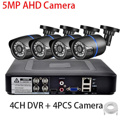 Gadinan 5MP 1080P Bullet Video Surveillance AHD DVR Recorder Waterproof Camera 24 infrared lights AHD CCTV Camera System Kit