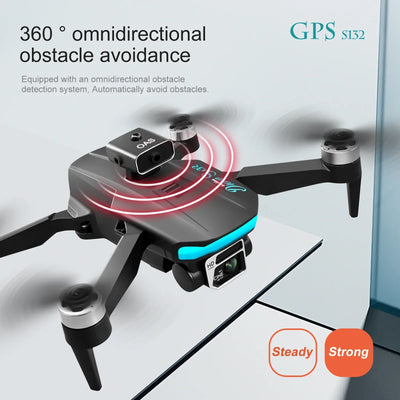 S132 RC Drone GPS with 4K Professional Camera 5G WIFI 360 Obstacle Avoidance FPV Brushless Motor RC Quadcopter Mini Drone