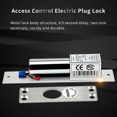 Access Control Electric Plug Lock 2-wire Room Temperature With Signal Feedback Glass Door Lock Used For Access Control System