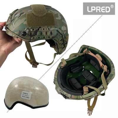 LPRED Real Bulletproof Helmet Ballistic High Cut Tactical NIJ 3A Helmet Aramid UHMW PE Safety Helmet IIIA Br1 MICH FAST Helmet