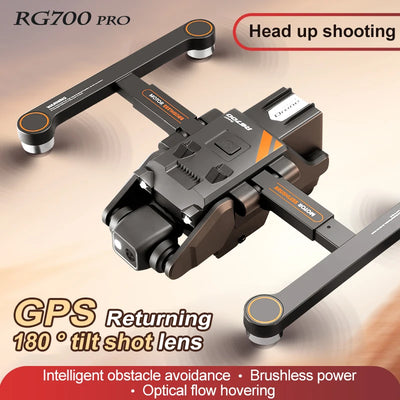 RG700 Pro Gps Rc Drone 4K Dual Quadcopter Wifi Fpv Drones with Camera Hd Aircraft Brushless Obstacle Avoidance Optical Flow Toys