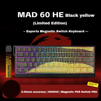 MADLIONS Mad60 Mad68 HE Mechanical Keyboard Wired 8k Polling Rate Magnetic Switch Customized Gaming Keyboard Pc Gamer Accessory