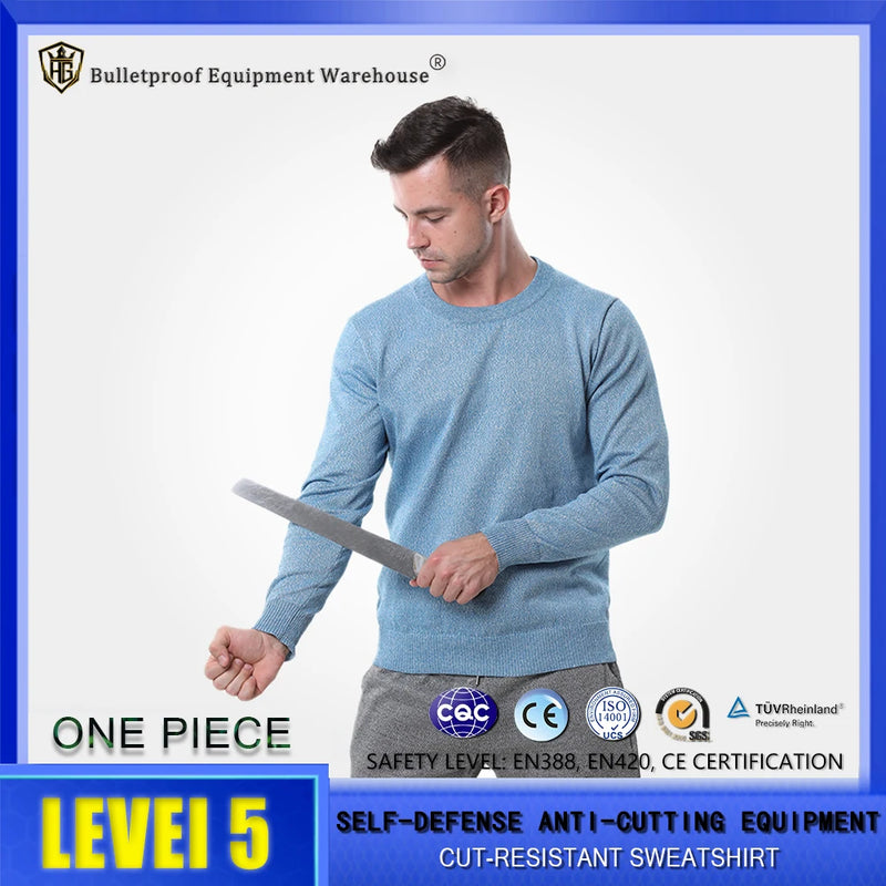 Level 5 Inner Wear Invisible Comfortable Sweater Self-Defense Counterattack Anti-Cut Anti-Knife Combat Hppe Anti-Cut Clothing