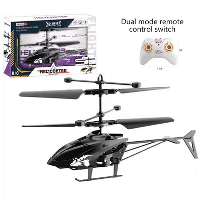 Rechargeable RC Helicopters Drone Toys Induction Hovering Safe Fall-resistant Mini Helicopters Toys Gifts No Remote Control