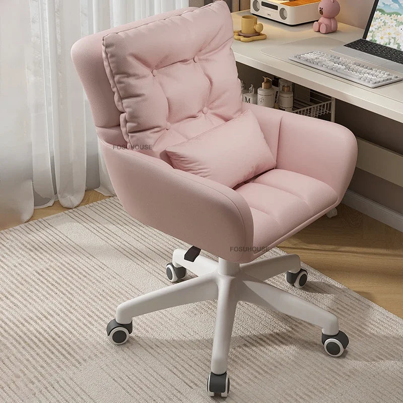 Luxury Backrest Office Chairs Lift Swivel Computer Chair Home Gaming Chair European Office Furniture Girls Bedroom Makeup Chair