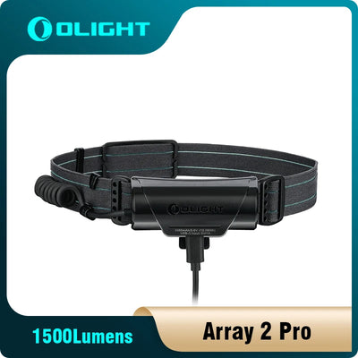 OLIght Array 2 Pro flashlight 1500 lumens headlights,USB Type-C charging,Including Headlamp Strap / Lamp Head / Battery Pack