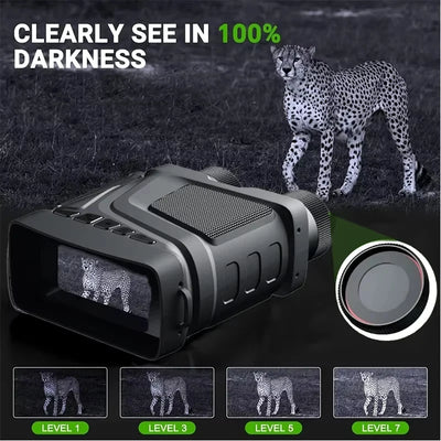 Digital Infrared Night Vision Binocular R12 5X Zoom Telescope Hunting Camping Professional 300M Full Darkness Exploring and Nigh