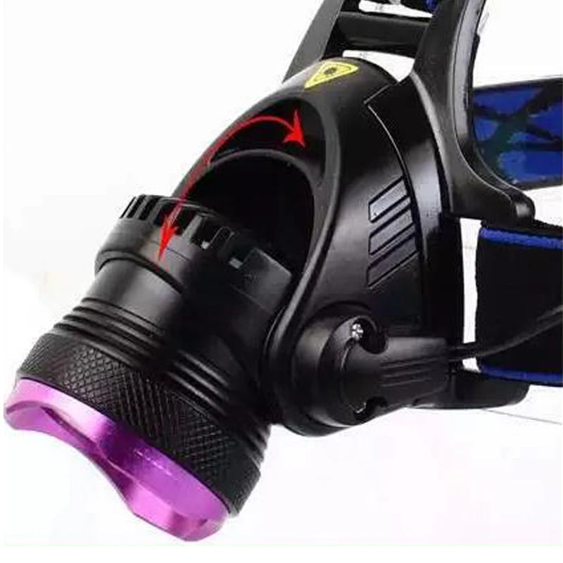 5000 Lumens LED Headlamp Waterproof Hunting Headlight Fishing Flashlight Head Lamp Light + 2x18650 battery+ Charger