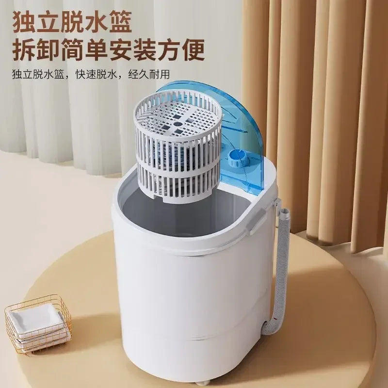 Household portable washing machine small semi-automatic baby socks underwear underwear washing clothes