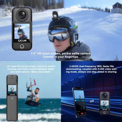 SJCAM C300 Pocket Action Camera 4K/30FPS Long Battery 6-Axis GYRO Stabilization 5G WiFi Remote Webcam Sport DV Shooting Cam