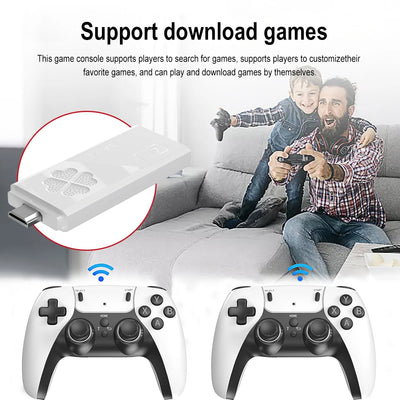 Video Game Console M8 PRO 64GB Built-in 30000+ Games with Two-person Handheld Wireless Controller Children's Game Christmas Gift