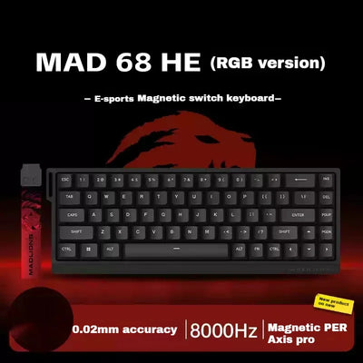 MADLIONS Mad60 Mad68 HE Mechanical Keyboard Wired 8k Polling Rate Magnetic Switch Customized Gaming Keyboard Pc Gamer Accessory