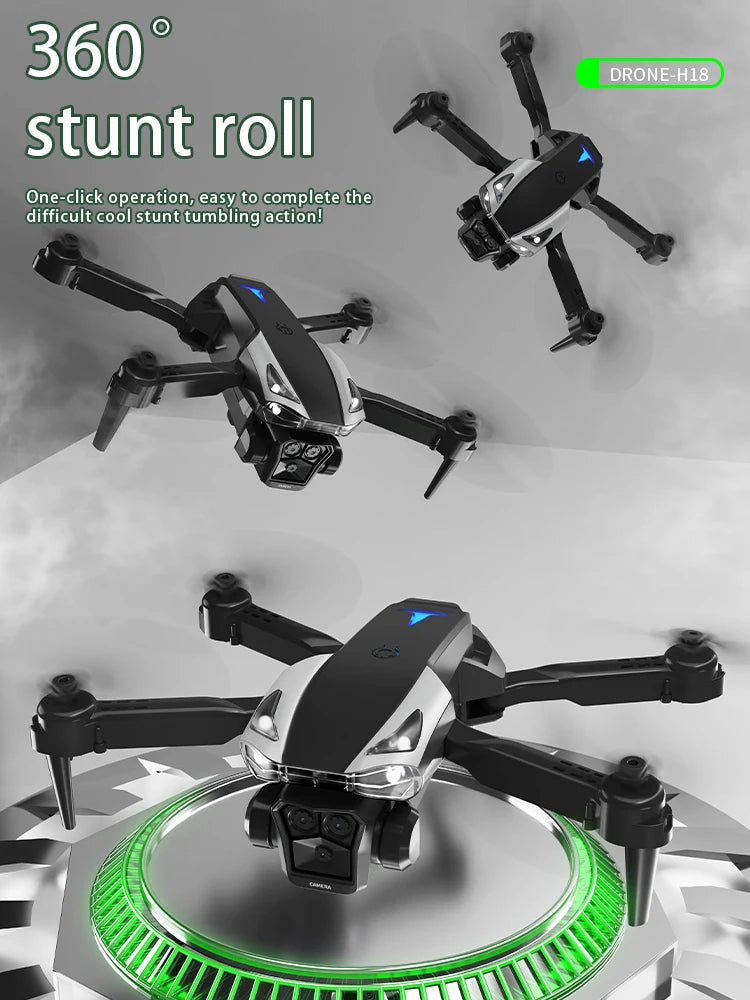 MHD Dual Camera Drone H18 New Folding Professional con Drone with 4K Camera Mini RC Helicopter FPV airplane Quadcopter Toy Gift