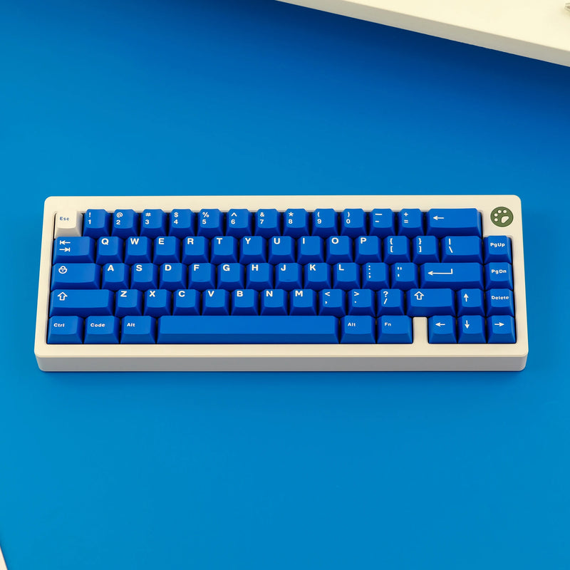 121 Keys Classic Blue Keyboard Keycaps Double Shot ABS Keycaps Cherry Profile for Gateron MX Switches Mechanical Gamer Keyboard