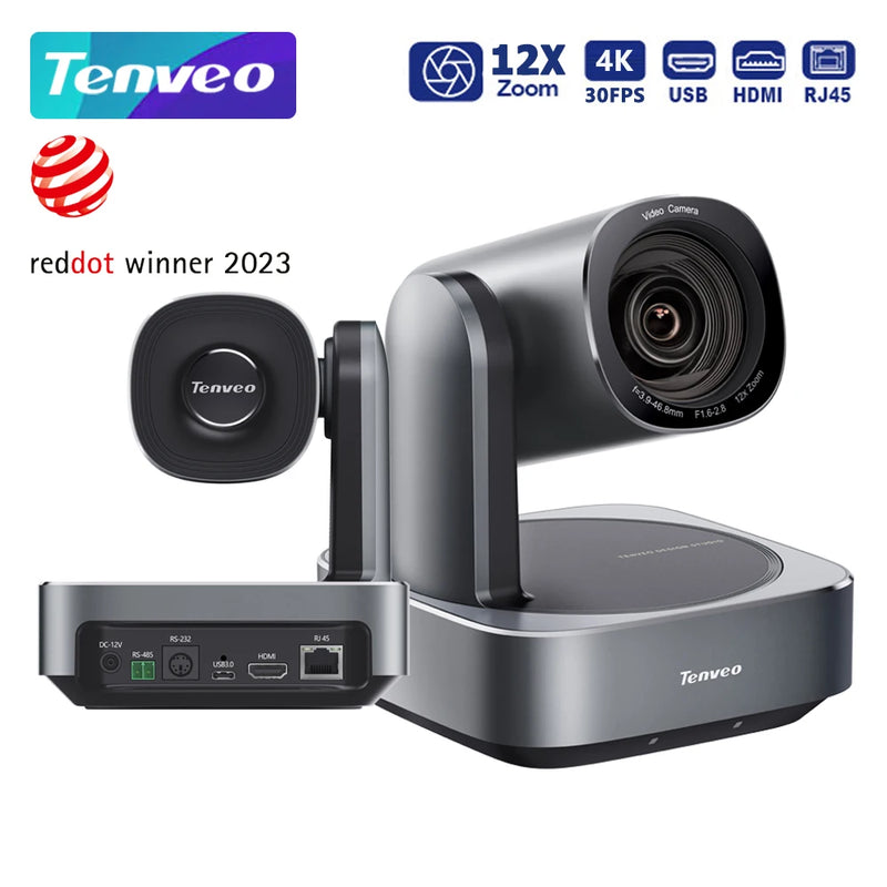 4K PTZ Conference Camera 8MP HDMI 12x Zoom USB3.0 IP Live Streaming Camera POE Support for Church Worship Education OBS VMix