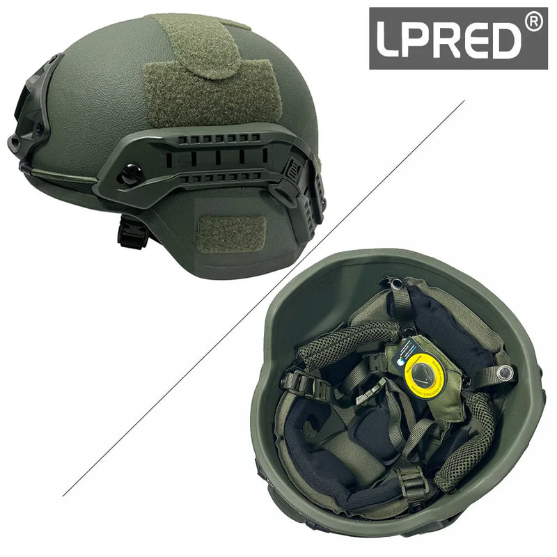 LPRED FAST 100% Aramid High Cut Ballistic Helmet Level NIJ IIIA Bulletproof FAST Helmet Army Helmet .44 with wendy 3.0 2024 NEW