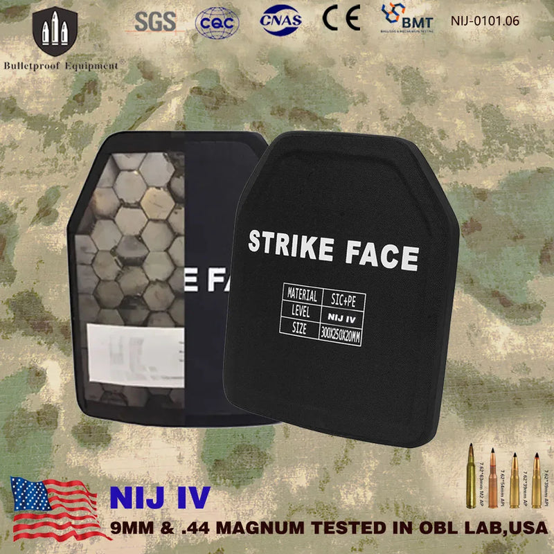 Fast Shipping Real 2.45kg ICW Ceramic Bulletproof Tactical Plate NIJ Ballistic Body Armor 7.62mm Withstand M2AP AK47 M80