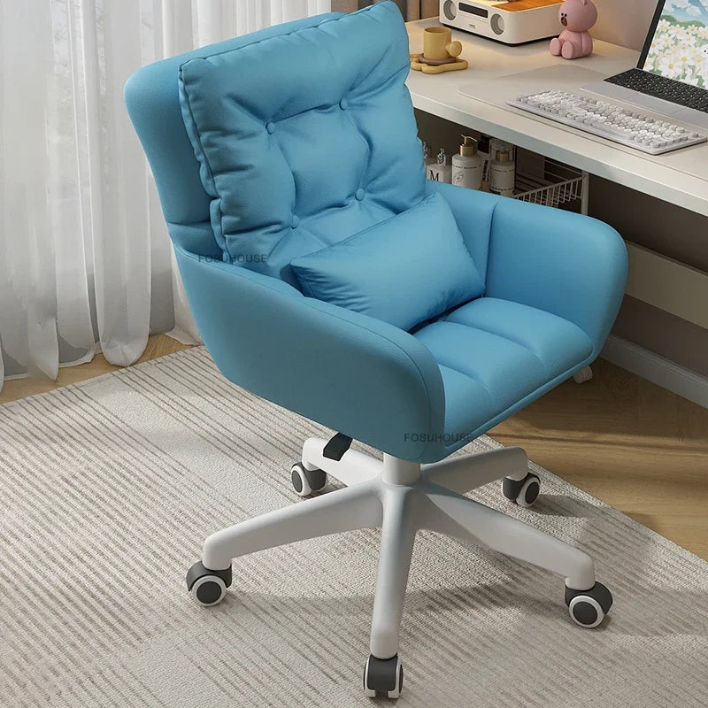 Luxury Backrest Office Chairs Lift Swivel Computer Chair Home Gaming Chair European Office Furniture Girls Bedroom Makeup Chair