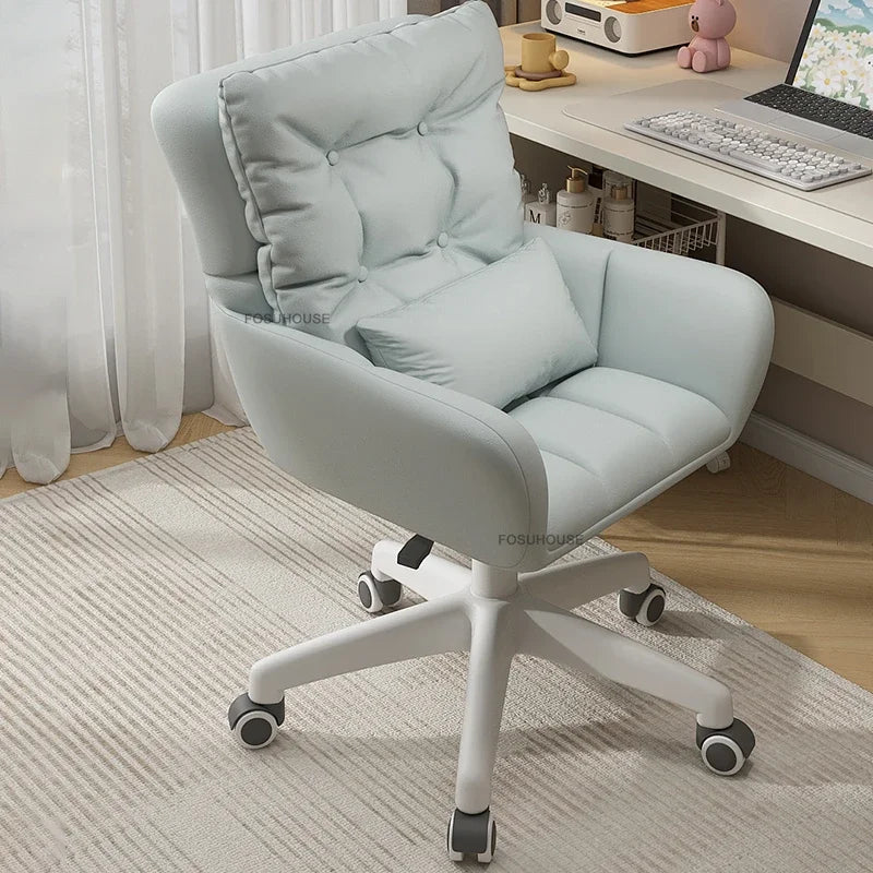 Luxury Backrest Office Chairs Lift Swivel Computer Chair Home Gaming Chair European Office Furniture Girls Bedroom Makeup Chair