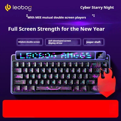 LEOBOG AMG65 Mechanical Keyboards RGB Hot Swap TFT LED Screen Wireless Tri Mode Custom Gaming Keyboard PC E-Sports Accessories