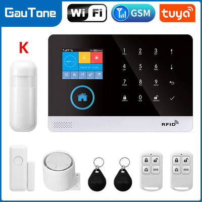 Gautone Alarm System for Home Security Compatible with Alexa, NO Monthly Fees WiFi Wireless Smart Life App Control